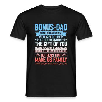Bonus Dad Fathers Day - Männer T-Shirt - Schwarz - Vorne - AI Model Male 178 light (178cm)