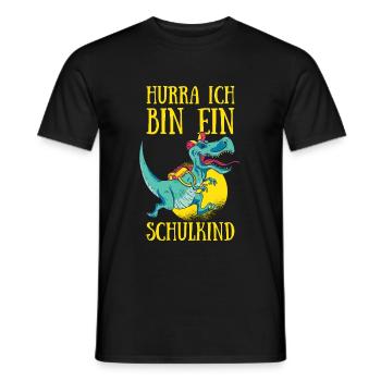 Schulanfang Hurra Ich Bin Ein Schulkind Einschulun - Männer T-Shirt - Schwarz - Vorne - AI Model Male 178 light (178cm)