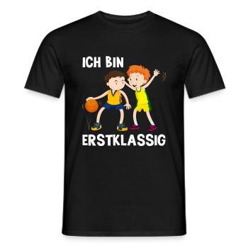Schulanfang Ich Bin Erstklassig Einschulung Erste - Männer T-Shirt - Schwarz - Vorne - AI Model Male 178 light (178cm)