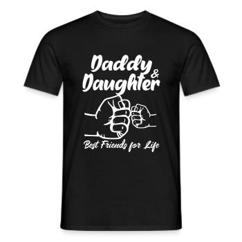 Daddy & Daughter Best Friends For Life - Men's T-Shirt - black - Front - AI Model Male 178 light (178cm)