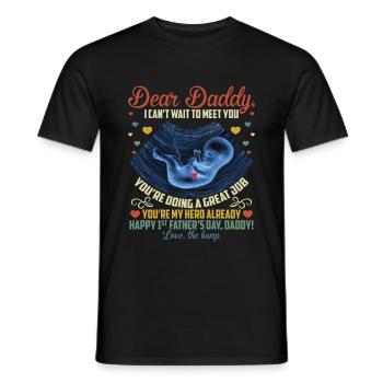 Love The Bump Dad - Men's T-Shirt - black - Front - AI Model Male 178 light (178cm)