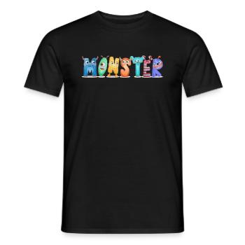 Monster Daddy and Baby Matching - Men's T-Shirt - black - Front - AI Model Male 178 light (178cm)