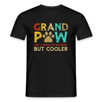 Grandpaw Like A Regular Granpa But Cooler Vintage - T-shirt homme - noir - Devant - AI Model Male 178 light (178cm)