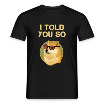 Dogecoin Cryptocurrecy Lustige Dogecoin - Männer T-Shirt - Schwarz - Vorne - AI Model Male 178 light (178cm)