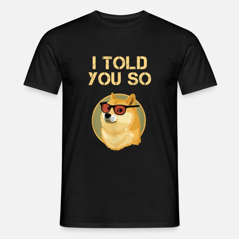 Dogecoin Cryptocurrecy Drôle de Dogecoin - T-shirt homme - noir
