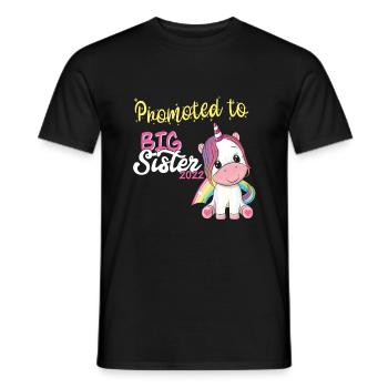 Sœur 2022 Licorne cadeau idée frères et sœurs - T-shirt homme - noir - Devant - AI Model Male 178 light (178cm)