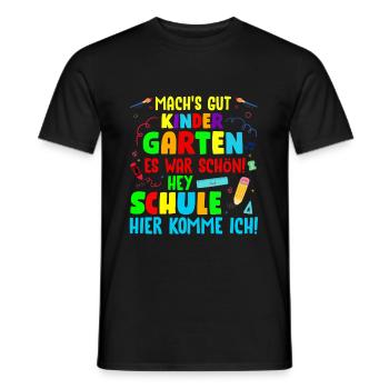 Kinder Einschulung Schulkind 2022 Erster Schultag - Männer T-Shirt - Schwarz - Vorne - AI Model Male 178 light (178cm)