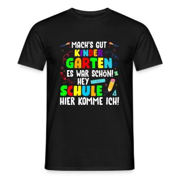 Grundschule Einschulung Schulkind 2022 Schultag - Männer T-Shirt - Schwarz - Vorne - AI Model Male 178 light (178cm)