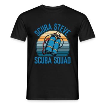 Scuba Steve Scuba Squad Vintage - Männer T-Shirt - Schwarz - Vorne - AI Model Male 178 light (178cm)