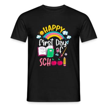 Happy First Day of School Teachers Back to School - Männer T-Shirt - Schwarz - Vorne - AI Model Male 178 light (178cm)