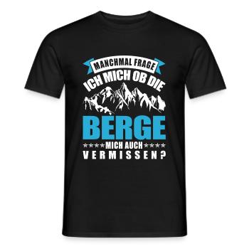 Berge - Männer T-Shirt - Schwarz - Vorne - AI Model Male 178 light (178cm)
