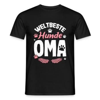 Großmutter Weltbeste Hunde Oma Omi Enkel Familie U - Männer T-Shirt - Schwarz - Vorne - AI Model Male 178 light (178cm)