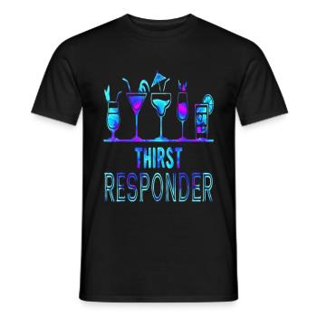 Thirst Responder Bartender T Shirt - Männer T-Shirt - Schwarz - Vorne - AI Model Male 178 light (178cm)