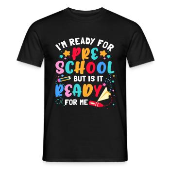 1st Day of Preschool Pre-K First Day of School - T-shirt homme - noir - Devant - AI Model Male 178 light (178cm)
