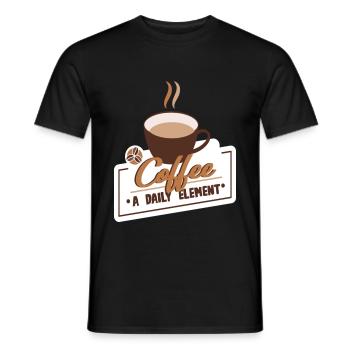 Coffee Caffeine Café Espresso Cappuccino T Shirt - Männer T-Shirt - Schwarz - Vorne - AI Model Male 178 light (178cm)