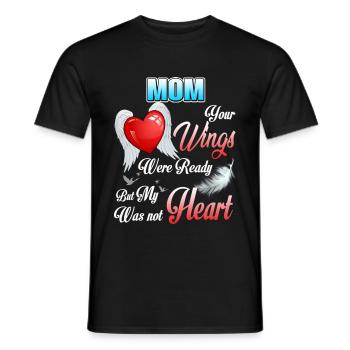 Les ailes de ma mère étaient prêtes mais mon cœur ne l’était pas - T-shirt homme - noir - Devant - AI Model Male 178 light (178cm)