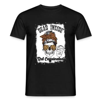 Dead Inside But Caffeinated Coffee - T-shirt homme - noir - Devant - AI Model Male 178 light (178cm)