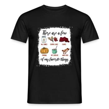 Autumn Symbols Fall Candles Colorful Leaves - Männer T-Shirt - Schwarz - Vorne - AI Model Male 178 light (178cm)