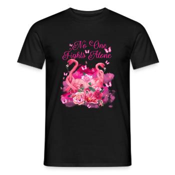 No One Fights Alone Breast Cancer Awareness - T-shirt homme - noir - Devant - AI Model Male 178 light (178cm)