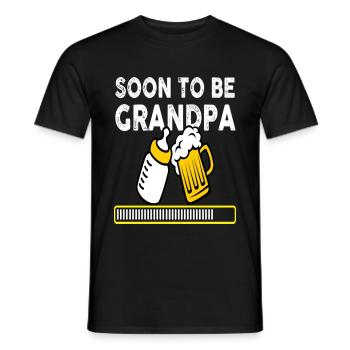Soon To Be Grandpa Promoted Grandfather - Männer T-Shirt - Schwarz - Vorne - AI Model Male 178 light (178cm)
