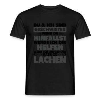 Du Und Ich Sind Geschwister Bruder Söhne Nachwuchs - Männer T-Shirt - Schwarz - Vorne - AI Model Male 178 light (178cm)