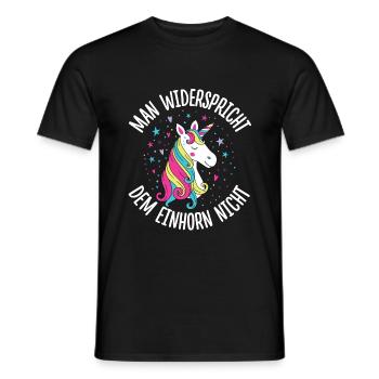 Man Widerspricht Dem Einhorn Nicht Einhörner Glitz - Männer T-Shirt - Schwarz - Vorne - AI Model Male 178 light (178cm)