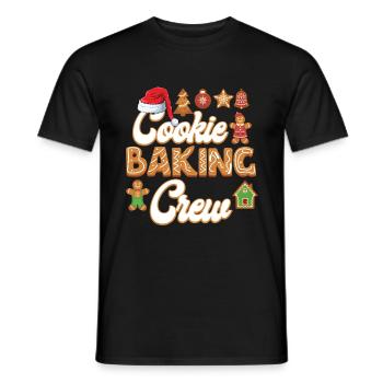 Cookie Baking Crew Cuisson de Noël - T-shirt homme - noir - Devant - AI Model Male 178 light (178cm)