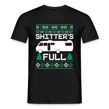 Shitter's Full National Lampoon Christmas Vacation - Männer T-Shirt - Schwarz - Vorne - AI Model Male 178 light (178cm)