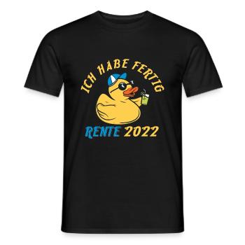 Rente 2022 Ich Habe Fertig Ruhestand Spruch - Männer T-Shirt - Schwarz - Vorne - AI Model Male 178 light (178cm)