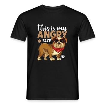 Bulloggen -Bulldog - drôle de bulldog tshirt - T-shirt homme - noir - Devant - AI Model Male 178 light (178cm)