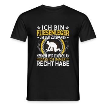 Fliesenlegen Handwerk Fliesenlegen Spruch - Männer T-Shirt - Schwarz - Vorne - AI Model Male 178 light (178cm)