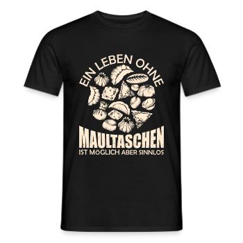 Maultaschen Schwabe - Männer T-Shirt - Schwarz - Vorne - AI Model Male 178 light (178cm)