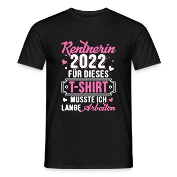 Rentnerin 2022 Lustiges Renteneintritt Frauen - Männer T-Shirt - Schwarz - Vorne - AI Model Male 178 light (178cm)