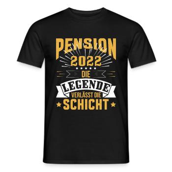 Pension 2022 Legende Verlässt die Schicht Rente - Männer T-Shirt - Schwarz - Vorne - AI Model Male 178 light (178cm)