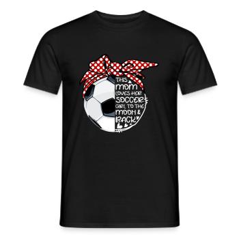 Soccer Maman aime la fête des mères - T-shirt homme - noir - Devant - AI Model Male 178 light (178cm)