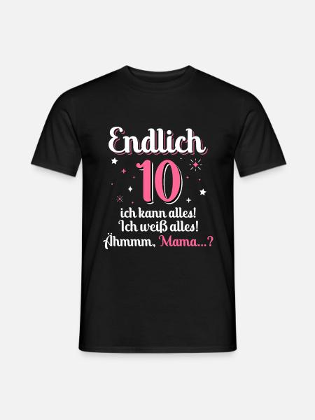 Mädchen 10 Jahre - Männer T-Shirt - Schwarz
