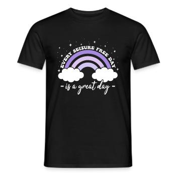 Great Epilepsy Awareness - Men's T-Shirt - black - Front - AI Model Male 178 light (178cm)
