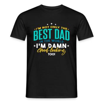 Meilleur papa Fathers Day Funny - T-shirt homme - noir - Devant - AI Model Male 178 light (178cm)