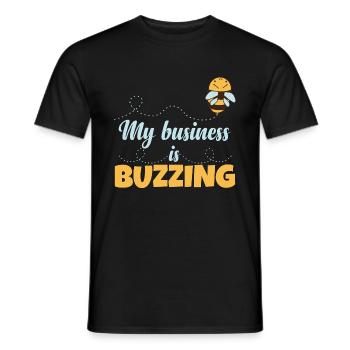 Mon entreprise bourdonne drôle d’apiculture - T-shirt homme - noir - Devant - AI Model Male 178 light (178cm)