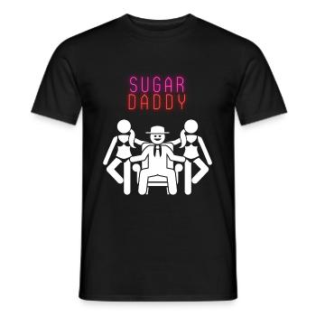 Sugar Daddy White Pink Red - Männer T-Shirt - Schwarz - Vorne - AI Model Male 178 light (178cm)