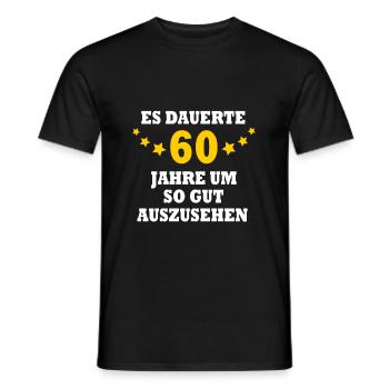 60. Geburtstag Lustig 60 Jahre alt Geschenkidee - Männer T-Shirt - Schwarz - Vorne - AI Model Male 178 light (178cm)