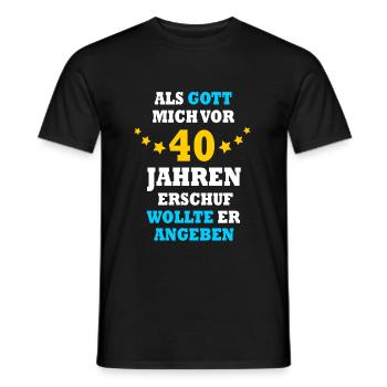 40 Jahre lustiger Spruch 40. Geburtstag Geschenk - Männer T-Shirt - Schwarz - Vorne - AI Model Male 178 light (178cm)