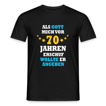 70 Jahre Frauen Männer 70. Geburtstag Geschenk - Männer T-Shirt - Schwarz - Vorne - AI Model Male 178 light (178cm)