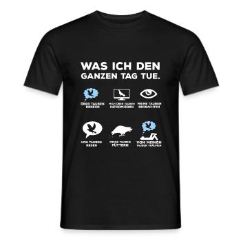 Taubenzüchter Tauben Geschenk Taube Taubenzucht - Männer T-Shirt - Schwarz - Vorne - AI Model Male 178 light (178cm)
