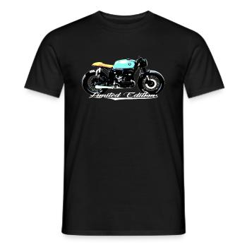 Cafe Racer Vintage Motorrad - Männer T-Shirt - Schwarz - Vorne - AI Model Male 178 light (178cm)