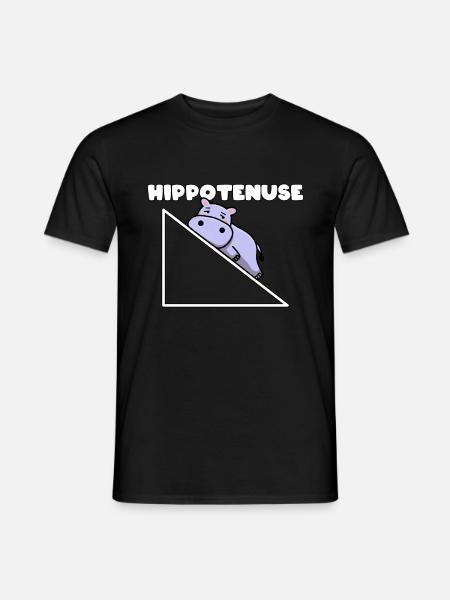 Hippotenuse Pythagoras Mathe Mathematiker Lehrer - Männer T-Shirt - Schwarz