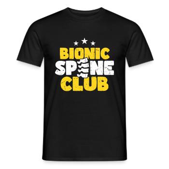 Binoic Spine Club Back Surgery - Men's T-Shirt - black - Front - AI Model Male 178 light (178cm)