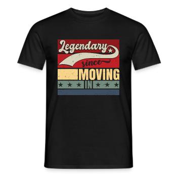 Legendary Since Moving In | Retro Neighborhood - Men's T-Shirt - black - Front - AI Model Male 178 light (178cm)