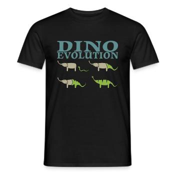 Dino Evolution Dinosaur Elephant - Men's T-Shirt - black - Front - AI Model Male 178 light (178cm)