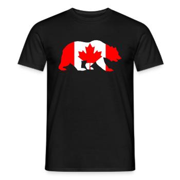 Canada drapeau Canada cadeau de l’ours patriote - T-shirt homme - noir - Devant - AI Model Male 178 light (178cm)